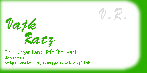vajk ratz business card